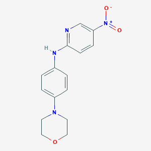molecular formula C15H16N4O3 B313430 N-[4-(morpholin-4-yl)phenyl]-5-nitropyridin-2-amine 