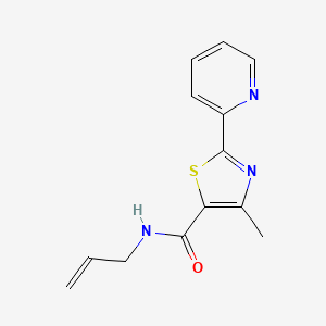 molecular formula C13H13N3OS B3134304 N-allyl-4-methyl-2-(2-pyridinyl)-1,3-thiazole-5-carboxamide CAS No. 400079-05-2