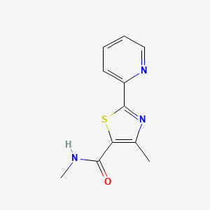 molecular formula C11H11N3OS B3134307 N,4-dimethyl-2-(2-pyridinyl)-1,3-thiazole-5-carboxamide CAS No. 400079-06-3