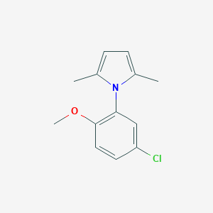 molecular formula C13H14ClNO B313431 1-(5-chloro-2-methoxyphenyl)-2,5-dimethyl-1H-pyrrole 