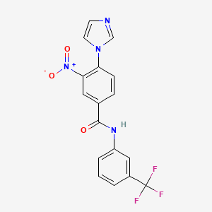 4-(1H-imidazol-1-yl)-3-nitro-N-[3-(trifluoromethyl)phenyl]benzenecarboxamide