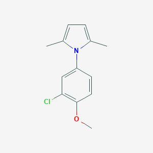 molecular formula C13H14ClNO B313433 1-(3-chloro-4-methoxyphenyl)-2,5-dimethyl-1H-pyrrole 