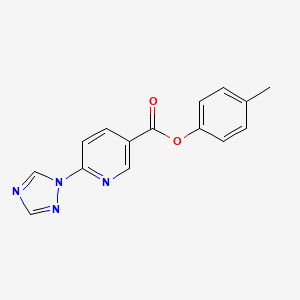 molecular formula C15H12N4O2 B3134334 4-methylphenyl 6-(1H-1,2,4-triazol-1-yl)nicotinate CAS No. 400079-31-4