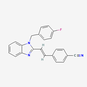 4-[(E)-2-[1-[(4-fluorophenyl)methyl]benzimidazol-2-yl]ethenyl]benzonitrile
