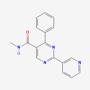 molecular formula C17H14N4O B3134360 N-methyl-4-phenyl-2-(3-pyridinyl)-5-pyrimidinecarboxamide CAS No. 400079-48-3