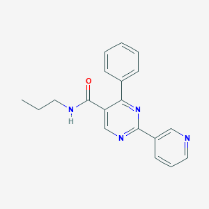 molecular formula C19H18N4O B3134365 4-phenyl-N-propyl-2-(3-pyridinyl)-5-pyrimidinecarboxamide CAS No. 400079-50-7