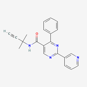 N-(1,1-dimethyl-2-propynyl)-4-phenyl-2-(3-pyridinyl)-5-pyrimidinecarboxamide