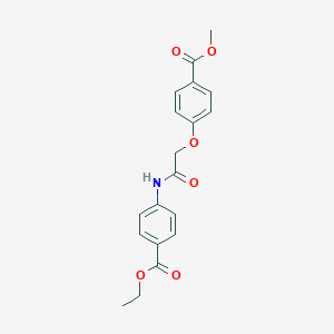 molecular formula C19H19NO6 B313437 Methyl 4-{2-[4-(ethoxycarbonyl)anilino]-2-oxoethoxy}benzoate 