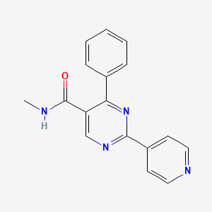 molecular formula C17H14N4O B3134370 N-methyl-4-phenyl-2-(4-pyridinyl)-5-pyrimidinecarboxamide CAS No. 400079-56-3