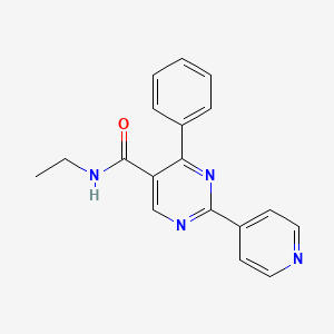 molecular formula C18H16N4O B3134371 N-ethyl-4-phenyl-2-(4-pyridinyl)-5-pyrimidinecarboxamide CAS No. 400079-57-4