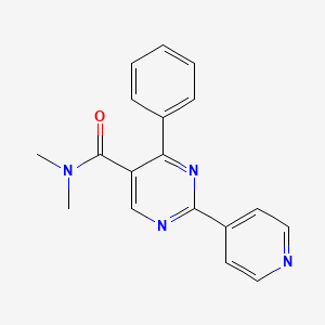 molecular formula C18H16N4O B3134378 N,N-dimethyl-4-phenyl-2-(4-pyridinyl)-5-pyrimidinecarboxamide CAS No. 400079-58-5