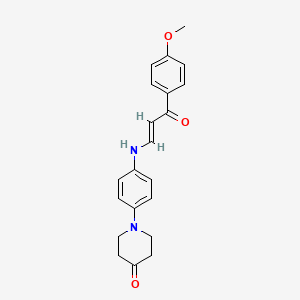 1-[4-[[(E)-3-(4-methoxyphenyl)-3-oxoprop-1-enyl]amino]phenyl]piperidin-4-one