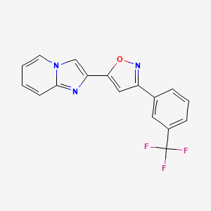 molecular formula C17H10F3N3O B3134395 2-{3-[3-(Trifluoromethyl)phenyl]-5-isoxazolyl}imidazo[1,2-a]pyridine CAS No. 400079-72-3