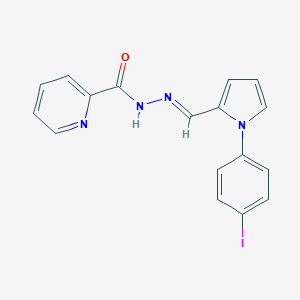 molecular formula C17H13IN4O B313444 N'-{[1-(4-iodophenyl)-1H-pyrrol-2-yl]methylene}-2-pyridinecarbohydrazide 