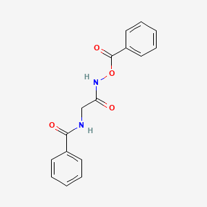molecular formula C16H14N2O4 B3134445 [(2-benzamidoacetyl)amino] Benzoate CAS No. 400080-43-5