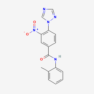 N-(2-methylphenyl)-3-nitro-4-(1H-1,2,4-triazol-1-yl)benzenecarboxamide