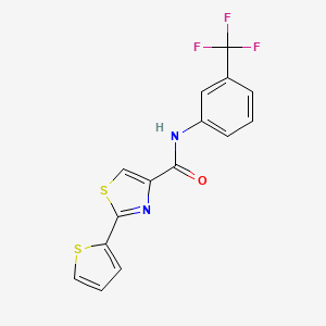 molecular formula C15H9F3N2OS2 B3134481 2-(2-thienyl)-N-[3-(trifluoromethyl)phenyl]-1,3-thiazole-4-carboxamide CAS No. 400080-70-8