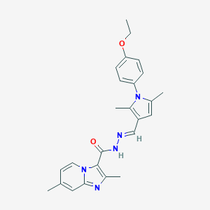 molecular formula C25H27N5O2 B313453 N'-{[1-(4-ethoxyphenyl)-2,5-dimethyl-1H-pyrrol-3-yl]methylene}-2,7-dimethylimidazo[1,2-a]pyridine-3-carbohydrazide 