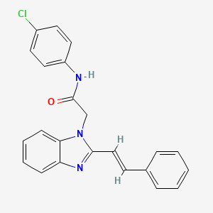 N-(4-chlorophenyl)-2-[2-[(E)-2-phenylethenyl]benzimidazol-1-yl]acetamide