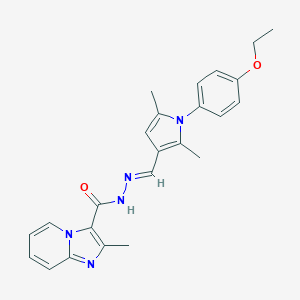molecular formula C24H25N5O2 B313456 N'-{[1-(4-ethoxyphenyl)-2,5-dimethyl-1H-pyrrol-3-yl]methylene}-2-methylimidazo[1,2-a]pyridine-3-carbohydrazide 