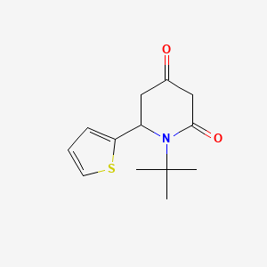 molecular formula C13H17NO2S B3134560 1-(tert-butyl)-6-(2-thienyl)dihydro-2,4(1H,3H)-pyridinedione CAS No. 400081-37-0