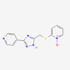 molecular formula C13H11N5OS B3134621 2-({[5-(4-pyridinyl)-1H-1,2,4-triazol-3-yl]methyl}sulfanyl)-1-pyridiniumolate CAS No. 400081-68-7