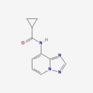 molecular formula C10H10N4O B3134636 N-[1,2,4]triazolo[1,5-a]pyridin-8-ylcyclopropanecarboxamide CAS No. 400081-71-2