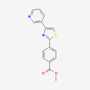 molecular formula C16H12N2O2S B3134654 Methyl 4-[4-(3-pyridinyl)-1,3-thiazol-2-yl]benzenecarboxylate CAS No. 400081-98-3