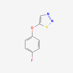 molecular formula C8H5FN2OS B3134673 5-(4-Fluorophenoxy)-1,2,3-thiadiazole CAS No. 400082-13-5