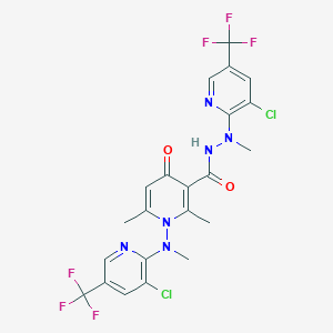N'-[3-chloro-5-(trifluoromethyl)pyridin-2-yl]-1-[[3-chloro-5-(trifluoromethyl)pyridin-2-yl]-methylamino]-N',2,6-trimethyl-4-oxopyridine-3-carbohydrazide