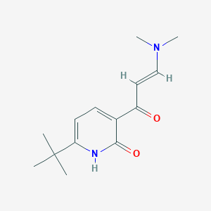 molecular formula C14H20N2O2 B3134693 6-tert-butyl-3-[(E)-3-(dimethylamino)prop-2-enoyl]-1H-pyridin-2-one CAS No. 400082-56-6