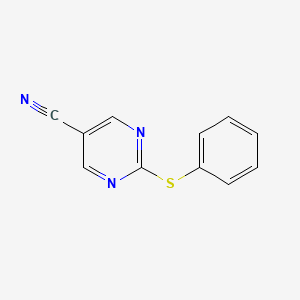 molecular formula C11H7N3S B3134696 2-(Phenylsulfanyl)-5-pyrimidinecarbonitrile CAS No. 400082-63-5