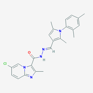 molecular formula C24H24ClN5O B313470 6-chloro-N'-{[1-(2,4-dimethylphenyl)-2,5-dimethyl-1H-pyrrol-3-yl]methylene}-2-methylimidazo[1,2-a]pyridine-3-carbohydrazide 
