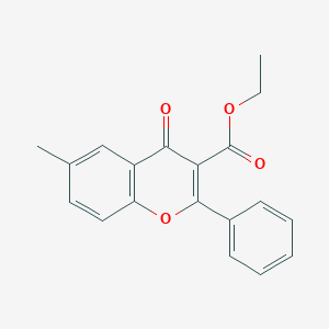 molecular formula C19H16O4 B3134733 ethyl 6-methyl-4-oxo-2-phenyl-4H-chromene-3-carboxylate CAS No. 400083-20-7