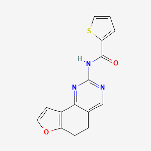 molecular formula C15H11N3O2S B3134759 N-(5,6-dihydrofuro[2,3-h]quinazolin-2-yl)-2-thiophenecarboxamide CAS No. 400083-45-6
