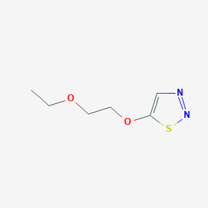 molecular formula C6H10N2O2S B3134803 5-(2-Ethoxyethoxy)-1,2,3-thiadiazole CAS No. 400083-89-8