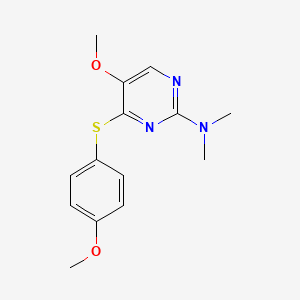 5-methoxy-4-[(4-methoxyphenyl)sulfanyl]-N,N-dimethyl-2-pyrimidinamine