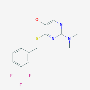 N-(5-methoxy-4-{[3-(trifluoromethyl)benzyl]sulfanyl}-2-pyrimidinyl)-N,N-dimethylamine