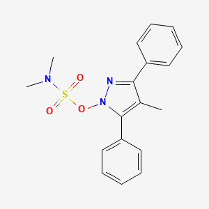 molecular formula C18H19N3O3S B3134838 (4-甲基-3,5-二苯基吡唑-1-基) N,N-二甲基磺酰胺酸盐 CAS No. 400084-12-0