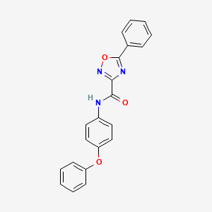 molecular formula C21H15N3O3 B3134847 N-(4-phenoxyphenyl)-5-phenyl-1,2,4-oxadiazole-3-carboxamide CAS No. 400084-42-6