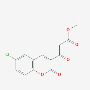 molecular formula C14H11ClO5 B3134857 ethyl 3-(6-chloro-2-oxo-2H-chromen-3-yl)-3-oxopropanoate CAS No. 400084-50-6