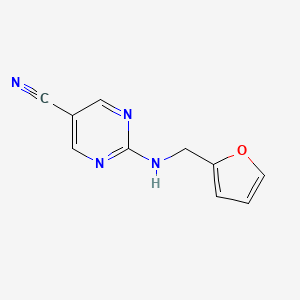 molecular formula C10H8N4O B3134874 2-[(2-Furylmethyl)amino]-5-pyrimidinecarbonitrile CAS No. 400084-60-8