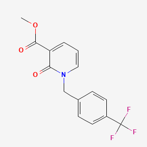 molecular formula C15H12F3NO3 B3134882 Methyl 2-oxo-1-[4-(trifluoromethyl)benzyl]-1,2-dihydro-3-pyridinecarboxylate CAS No. 400084-63-1