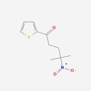 molecular formula C10H13NO3S B3134971 4-Methyl-4-nitro-1-(2-thienyl)-1-pentanone CAS No. 400085-20-3