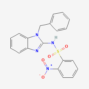 molecular formula C20H16N4O4S B3134997 N-(1-苄基-1H-1,3-苯并咪唑-2-基)-2-硝基苯磺酰胺 CAS No. 400085-48-5
