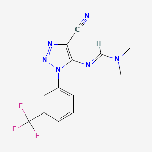 molecular formula C13H11F3N6 B3135037 N'-[5-cyano-3-[3-(trifluoromethyl)phenyl]triazol-4-yl]-N,N-dimethylmethanimidamide CAS No. 400085-78-1