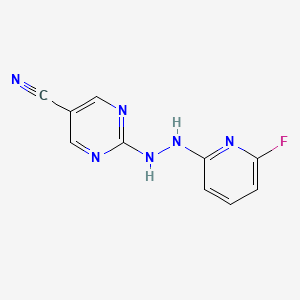 molecular formula C10H7FN6 B3135048 2-[2-(6-Fluoro-2-pyridinyl)hydrazino]-5-pyrimidinecarbonitrile CAS No. 400085-96-3
