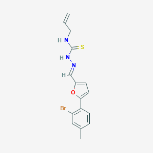 molecular formula C16H16BrN3OS B313507 (2E)-2-{[5-(2-bromo-4-methylphenyl)furan-2-yl]methylidene}-N-(prop-2-en-1-yl)hydrazinecarbothioamide 