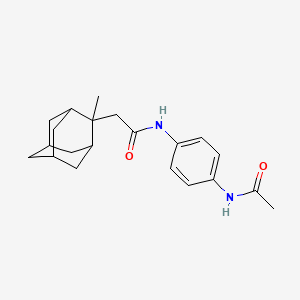 molecular formula C21H28N2O2 B3135105 N-[4-(acetylamino)phenyl]-2-(2-methyl-2-adamantyl)acetamide CAS No. 400086-30-8