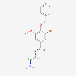 molecular formula C16H17BrN4O2S B313511 3-bromo-5-methoxy-4-(4-pyridinylmethoxy)benzaldehyde N-methylthiosemicarbazone 